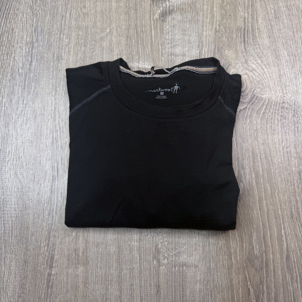 Smartwool Merino Wool Long Sleeve T-Shirt Baselayer Mens Size Medium Black - Picture 15 of 15